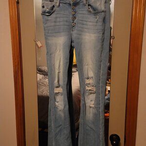 KacCan Distressed Flare Jean's 13/30